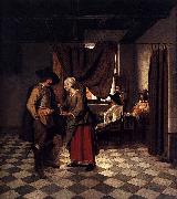 Paying the Hostess, Pieter de Hooch